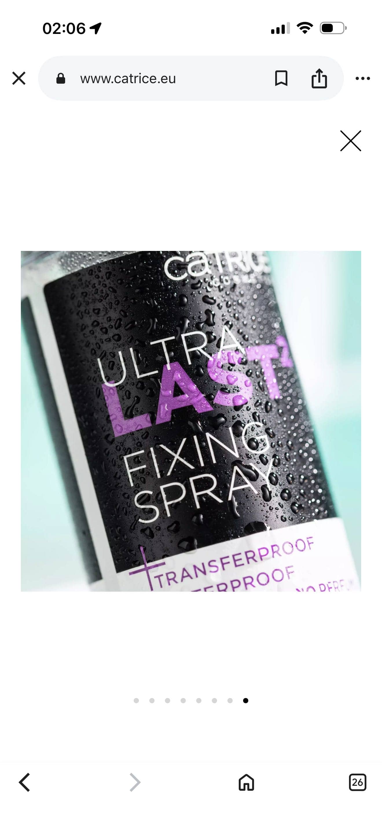 Фиксирующий спрей Ultra Last2 Fixing Spray 7